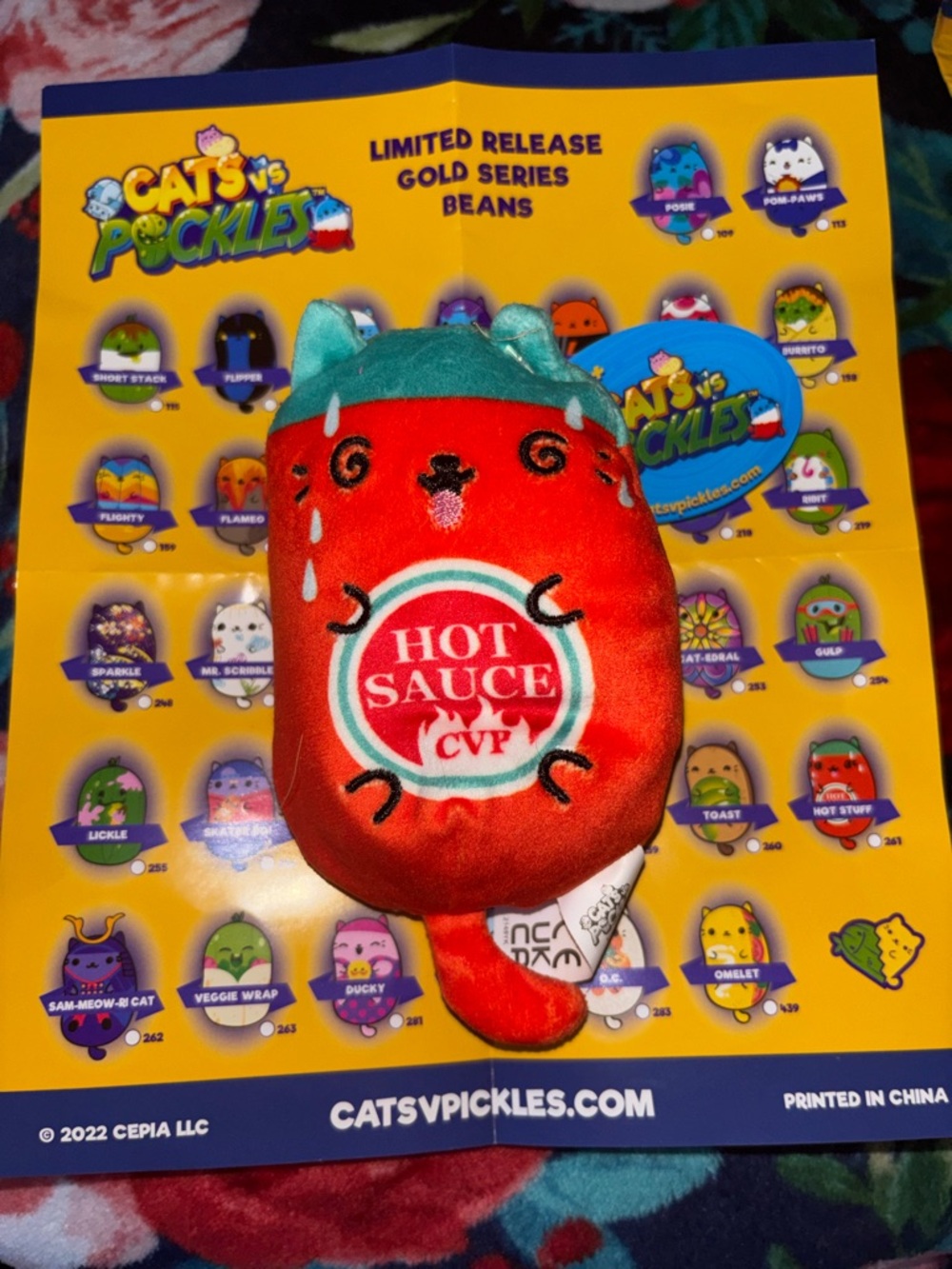 Cats vs Pickles Hot Sauce Plush Bean